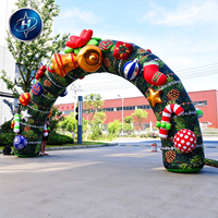 Arche de Noël gonflable personnalisée pour la publicité extérieure, idéale pour les décorations d'événements et de festivals