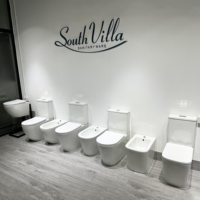Articles sanitaires de haute qualité costume salle de bain Inodoro deux pièces toilettes et femmes Bidet blanc céramique eau placard ensemble de toilette