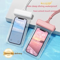 Étui de protection étanche en TPU pour téléphone, pochette fluorescente lumineuse scellée, idéal pour les activités de plein air, la natation, la plongée, la plage, la navigation de plaisance et le kayak