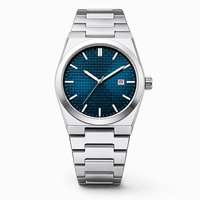 Nuevo Reloj de Lujo para Hombre, 40 mm, de Alta Gama, de Cuarzo, con Correa de Acero Inoxidable, Resistente al Agua 30 m, con Diseño Hueco