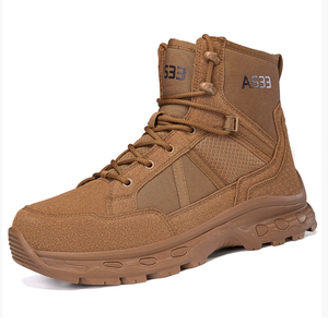 DFB1106 AS33 Brown Khaki <b>Hiking</b> Mountain <b>Boots</b> Stock Wholesales 39-47 Men Large Size - Product Image 1