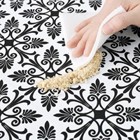 Nappe rectangulaire en vinyle noir à motifs, 8 pieds (96 x 30 pouces), avec coins élastiques, pour Noël