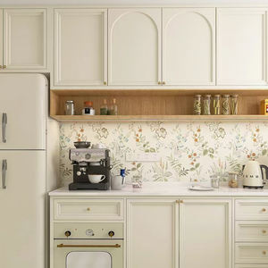 Armadi da <span class=keywords><strong>cucina</strong></span> senza vernice lucida di colore solido avanzato stile antico medio con Design a isola - Product Image 4