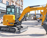Mini-excavatrice Liugong 9035F d'occasion de haute qualité, 3,5 tonnes, petite machine de terrassement, faible nombre d'heures de travail, fonctionnement flexible, 903