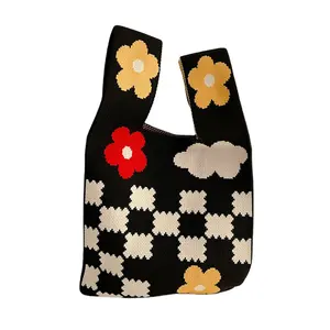 Knitted Female Tote Bag Niche Texture Tote Large Capacity Tote Bag