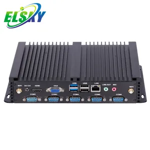 ELSKY Mini PC อุตสาหกรรมพร้อมพอร์ตขนาน,I3-6100U/I5-6200U/I7-6500U 2 * SO-DDR3 I7 Mini PC HD-MI VGA LVDS 2 * SATA3.0/1000M Lan