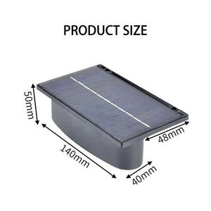 โคมไฟติดผนังพลังงานแสงอาทิตย์กลางแจ้ง, ไฟติดผนัง LED Fixture-IP65กันน้ำประดับด้วยคริสตัลฟอง-สีดำ-สำหรับระเบียงลานบ้านสวน - Product Image 5