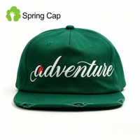 Topi Snapback 5 Panel Profil Sedang Tanpa Struktur Gaya Vintage dengan Pinggiran Pendek