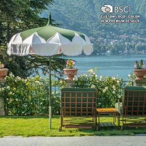 Parapluie de patio vert moderne poteau en aluminium solide meubles d'extérieur soleil <span class=keywords><strong>parasol</strong></span> franges pour cour parc piscine arrière-cour extérieur - Product Image 4