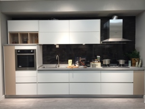 Alta qualità su misura PVC board + acciaio inox/ceramica top integrato armadi da cucina mobili armadio design