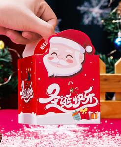 Vente en gros de boîtes-cadeaux de Noël écologiques sacs-cadeaux créatifs pour bonbons papier d'impression numérique matériel de réveillon de Noël <span class=keywords><strong>Apple</strong></span> Design - Product Image 6