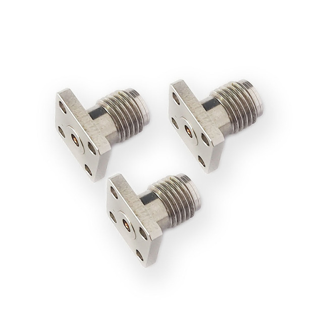 2.4mm Female Connector with 4 Hole Flange (Panel Mount)