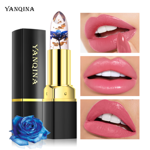 Luxury High Quality Fashion Mineral Transparent Temperature Change Color <b>Moisturizing</b> Rose Flower Jelly <b>Lipstick</b> - Product Image 4