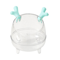 Baignoire multi-usages pour hamster avec échelle, anti-éclaboussures, transparente, grande surface, pour creuser, se baigner et faire ses besoins hygiéniques