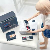 Set Konsol Game Miniatur Retro Kustom Pabrik, Dekorasi Ruangan Rumah Boneka Skala, Koleksi Mainan Model Plastik Vintage, Ornamen