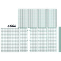 Kit de cage de sécurité mobile en fil chromé avec 4 étagères, unité de rangement roulante verrouillable pour vin, spiritueux, bière et entrepôt
