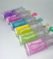 Gloss à lèvres liquide minéral végétal de haute qualité, translucide, hydratant, parfumé aux fruits, avec porte-clés mignon, repulpant et vitaminé