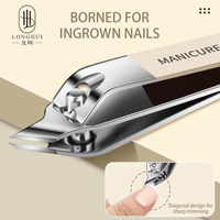 Ensemble de coupe-ongles anti-éclaboussures Longhui Factory, 7 pièces, portable, pour usage domestique, kit de manucure et pédicure avec étui