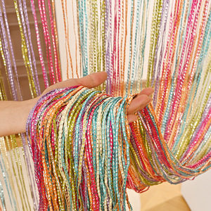 Tür schnur Vorhang Tür Perlen Vorhänge hängen Raumteiler Perlen Dekor Fenster Türen Pailletten Sheer Boho Quaste (Regenbogen) - Product Image 5