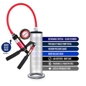 Kit de pompe à pénis professionnel, cylindre de 1,75 pouce, amélioration masculine, pistolet en laiton, manomètre, produit sexuel - Product Image 2