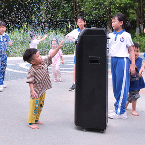 Mysole Outdoor Bluetooth <b>Speaker</b> 12 Inch Dual Subwoofer <b>LED</b> Light Show For Wedding Fitness Karaoke - Product Image 2