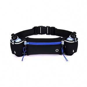 Cinturón Deportivo para Correr, Riñonera Deportiva para Exteriores con Porta Botella de Agua, Cierre de Cremallera de PVC Impermeable - Product Image 2