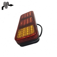 Feu arrière carré Macon 12V 48 LED pour semi-remorque, super lumineux, clignotant et feu stop