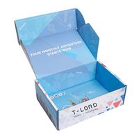 Boîtes aux lettres pliables imprimées cadeau vêtements chaussure boîte postale paquet LOGO PERSONNALISÉ ondulé avion carton CMJN boîte d'emballage