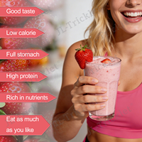 Batido de Proteína Personalizado con Sabor a Fresa, Supresor del Apetito, Quema Grasa, Asegura la Nutrición, Batido de Leche en Polvo para Adelgazar