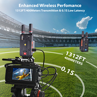 Transmisor de Video Inalámbrico 4K 400M para Todas las Cámaras, Eventos de Grabación en Exteriores, Transmisión en Vivo, Iglesia, 1 Transmisor, 4 Receptores