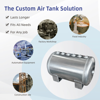 Réservoir d'air en acier/aluminium de qualité supérieure, stockage de gaz comprimé haute pression avec certification de sécurité