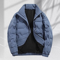 Veste d'extérieur personnalisable et tendance pour homme, doudoune décontractée coupe-vent à col montant épais pour homme, grandes tailles