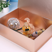 Boîte cadeau en papier magnétique pliable réutilisable, laminée mate, taille personnalisée, boîte d'emballage rigide pour ensembles cosmétiques