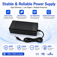 Adaptor daya sakelar AC DC 12V 5A, adaptor Desktop 100-240V, catu daya 60W untuk tampilan LED kamera keamanan