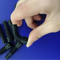 Tube ondulé noir en PFA, soufflet flexible antistatique, résistant aux produits chimiques et aux hautes températures pour équipements semi-conducteurs