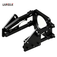 Support de volant de course multi-angle réglable en aluminium CNC avec structure télescopique et fixation rapide pour simulateur de course en aluminium