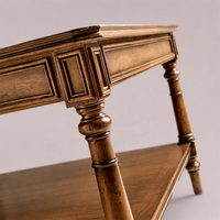 Table basse rectangulaire en bois massif de style campagnard moderne et luxueux pour salon