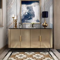 Meuble de rangement latéral en bois moderne et simple de luxe avec des caractéristiques réglables, multifonctionnel pour le salon