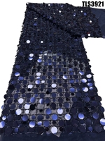 Tissu brodé de dentelle à sequins dorés brillants et perles, prix d'usine, pour robe de mariée vietnamienne