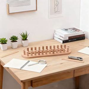Telar de madera maciza para tejer mantas, herramienta artesanal hecha a mano para proyectos de tejido - Product Image 2