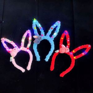 14-Light Plush Rabbit Ear Headband Small Gift with Colorful <b>Balls</b> Cartoon Rabbit Headwear Unisex Ages 5-14+ - Product Image 3