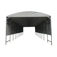 Costway tente garage imperméable-490x290x245cm-tente de voiture avec cadre  en acier galvanisé antirouille-abri de garage avec portes détachables avec  fermetures à glissière-pour voiture camping-car - Conforama