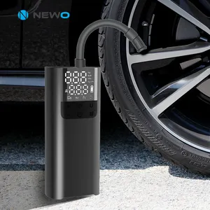 Newo Portable haut débit sans fil léger accessoires de vélo, pompe à pression pour pneus de vélo ABS dernière Version pour l'extérieur 12V