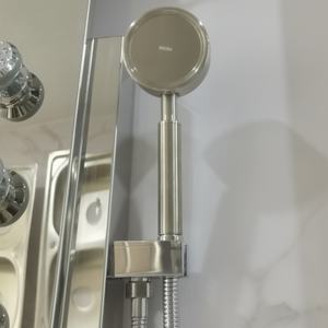 Ensemble de douche mural classique en acier inoxydable avec panneau thermostatique Kaiping, robinets de pluie, jets doux, massage, et modes de pulvérisation avec fonction pause KAVED - Product Image 6