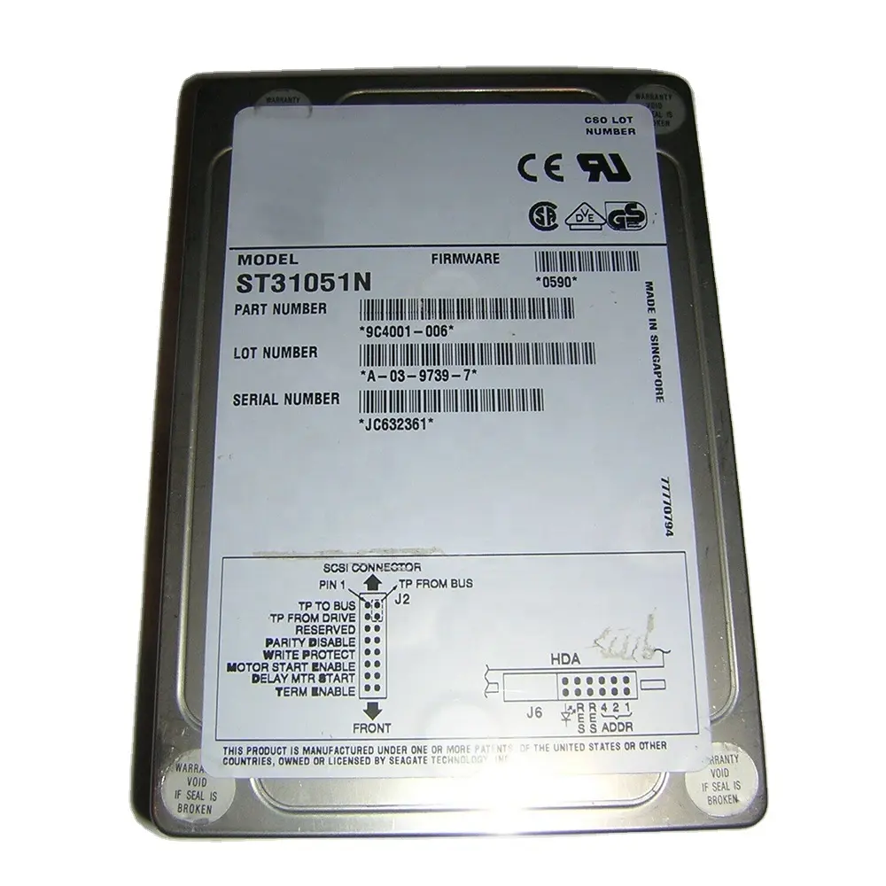 St31051n 1Gb 50pin 5400r 3.5 'Scsi Harde Schijf Voor Seagate Industriële Medische Apparatuur Hdd Werkt Perfect Hoge Kwaliteit Snel Schip