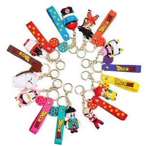 Wholesale QuanChi Custom Anime Dragon Ball Action <b>Figure</b> Rubber Keychains 3D Eco-Friendly Graduation Son Goku Bulma Oolong - Product Image 4