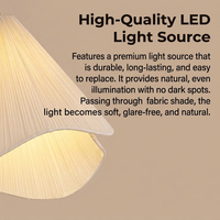 Lampe suspendue moderne en tissu ondulé, forme de fleur, LED E27, 35/40/50/60cm, pour salle à manger, chambre à coucher