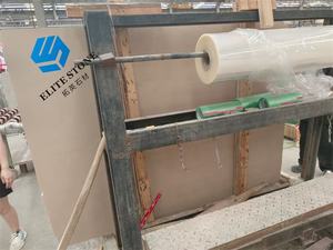 Grande dalle élégante en calcaire crème <span class=keywords><strong>du</strong></span> <span class=keywords><strong>Portugal</strong></span> avec un ton beige subtil pour les panneaux muraux de hall modernes et la conception d'un <span class=keywords><strong>comptoir</strong></span> de réception - Product Image 3