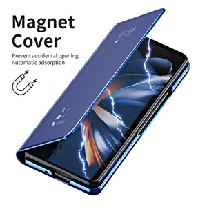 Para <span class=keywords><strong>Samsung</strong></span> <span class=keywords><strong>Galaxy</strong></span> <span class=keywords><strong>Z</strong></span> Fold 7 6 5 <span class=keywords><strong>4</strong></span> 3 2 5G Fold3 Fold 5 FOLD 1 Funda de cuero PU Cubierta completa Espejo Clear <span class=keywords><strong>Flip</strong></span> Magnetic Phone Case - Product Image 5