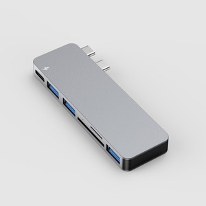 Concentrador de red <span class=keywords><strong>USB</strong></span> tipo C para <span class=keywords><strong>Macbook</strong></span>, adaptador de doble puerto a Thunderbolt 3 y datos <span class=keywords><strong>USB</strong></span> para <span class=keywords><strong>MacBook</strong></span>, <span class=keywords><strong>Macbook</strong></span> Pro, <span class=keywords><strong>Macbook</strong></span> <span class=keywords><strong>Air</strong></span>, DC6 - Product Image 3